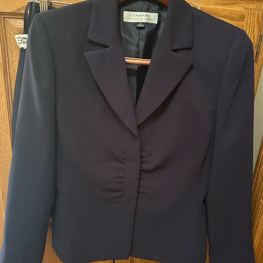 Tahari Women's Dark Blue Suit Jacket